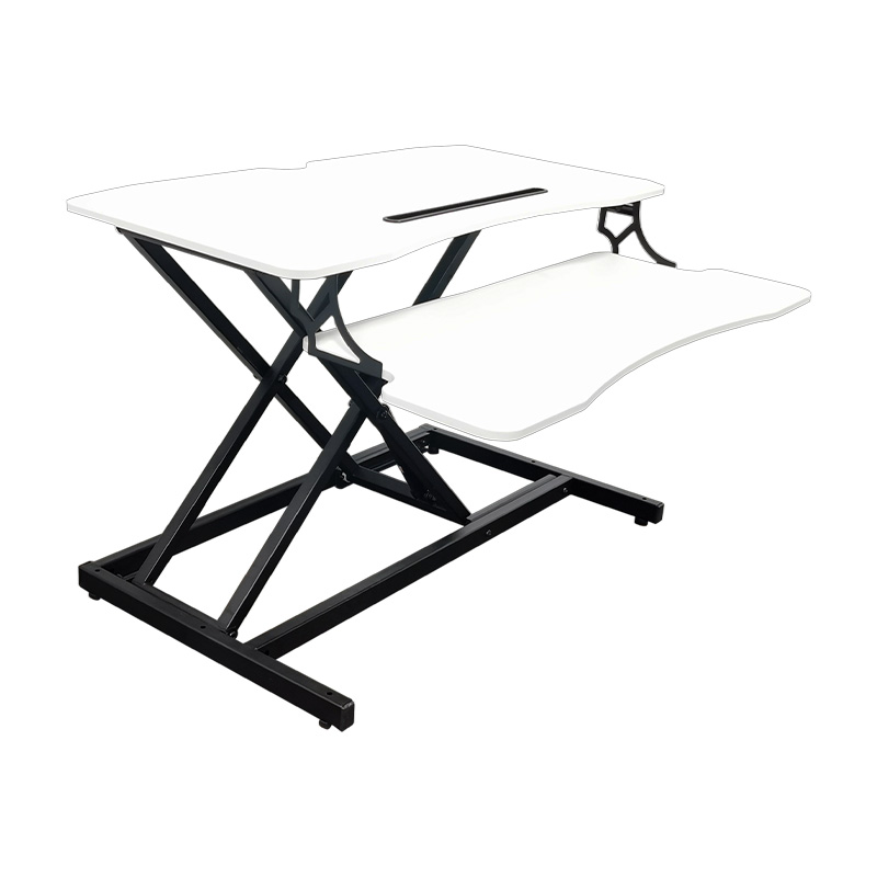 RXD1-2 Dengan Baki Keyboard Monitor Riser Chipboard Desktop Pneumatik Tinggi Dapat Disesuaikan Konverter Meja Berdiri